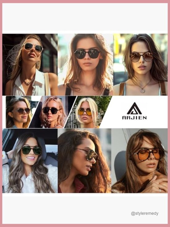 Polarized Aviator Sunglasses with UV400 Protection, Plastic Frames